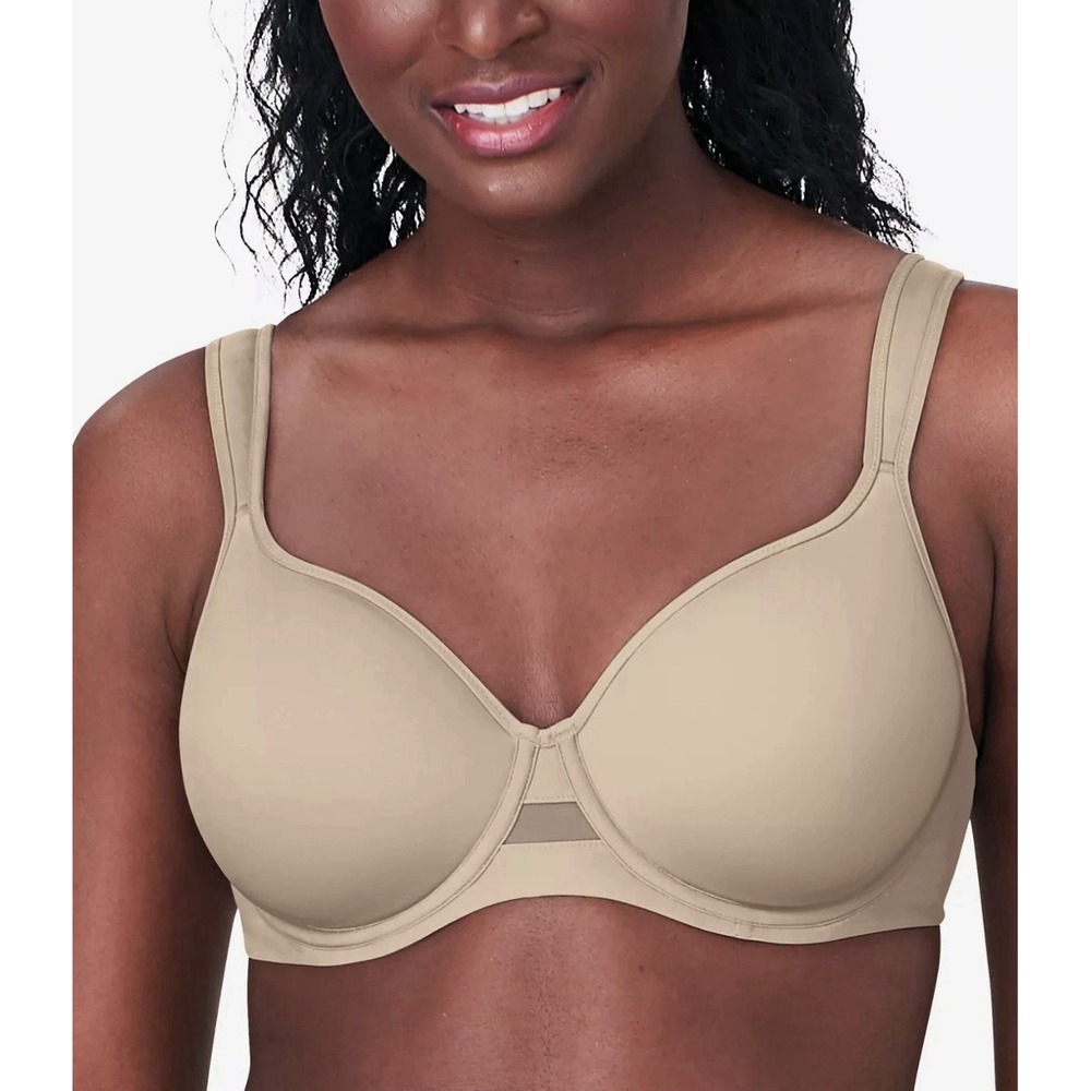 NEW Bali One Smooth U Ultra Light Minimizer Underwire Bra DF3490 Nude Size 42DD